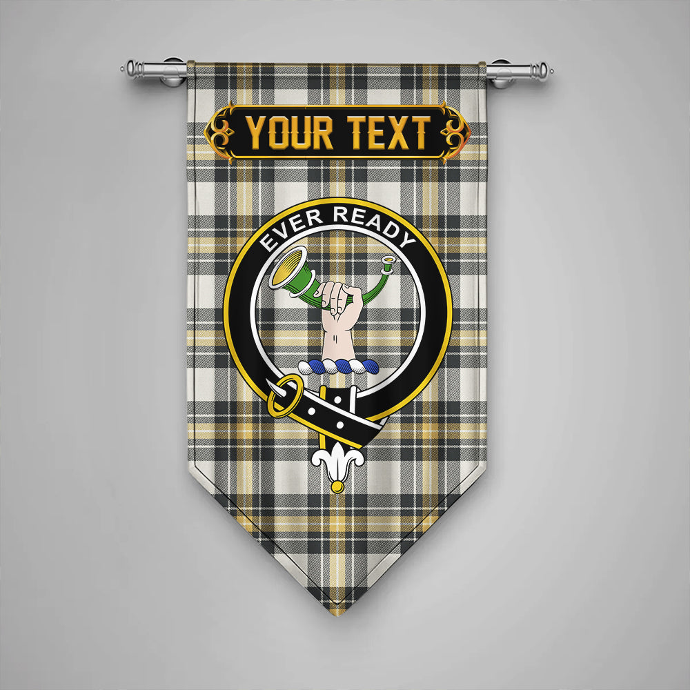 Burns Weathered Clan Badge Tartan Gonfalon Personalize