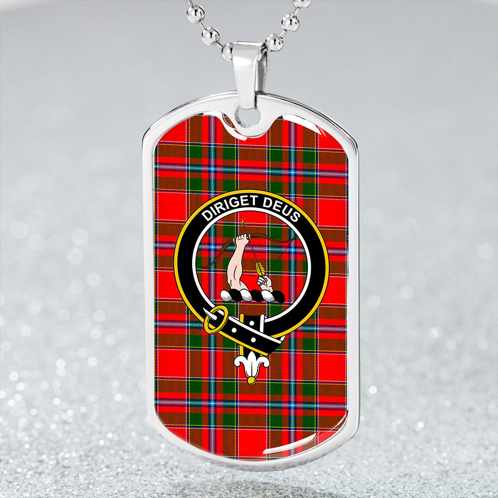 Butter Clan Badge Classic Tartan Dog Tag Necklace