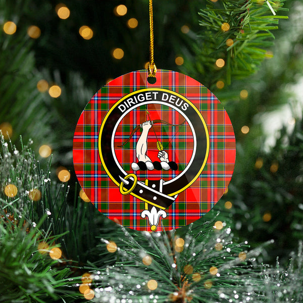 Butter Clan Badge Tartan Plastic Christmas Ornaments