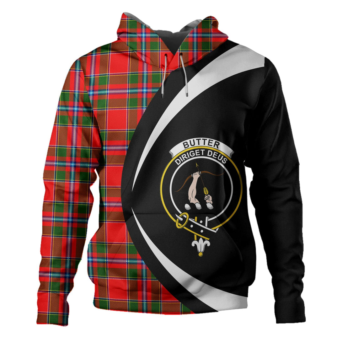 Butter Clan Badge Tartan Hoodie Circle Style