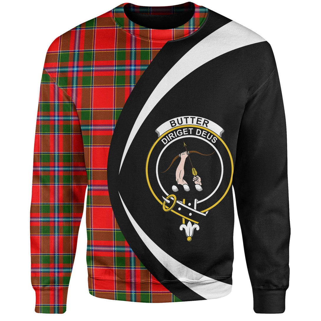 Butter Clan Badge Tartan Sweatshirt Circle Style Personalized