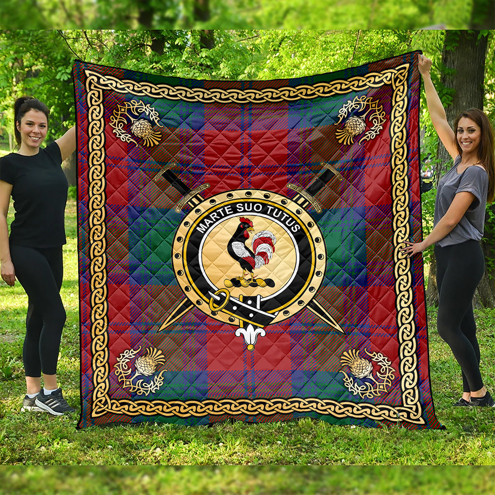 Byres Clan Badge Tartan Premium Quilt Celtic Shield