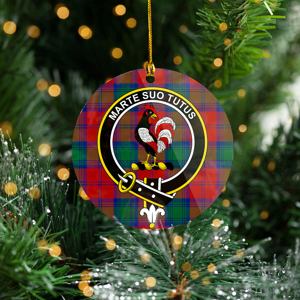 Byres Clan Badge Tartan Plastic Christmas Ornaments