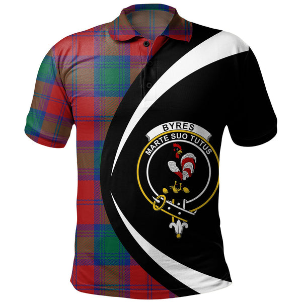 Byres Clan Badge Tartan Polo Shirt Circle Style Personalized