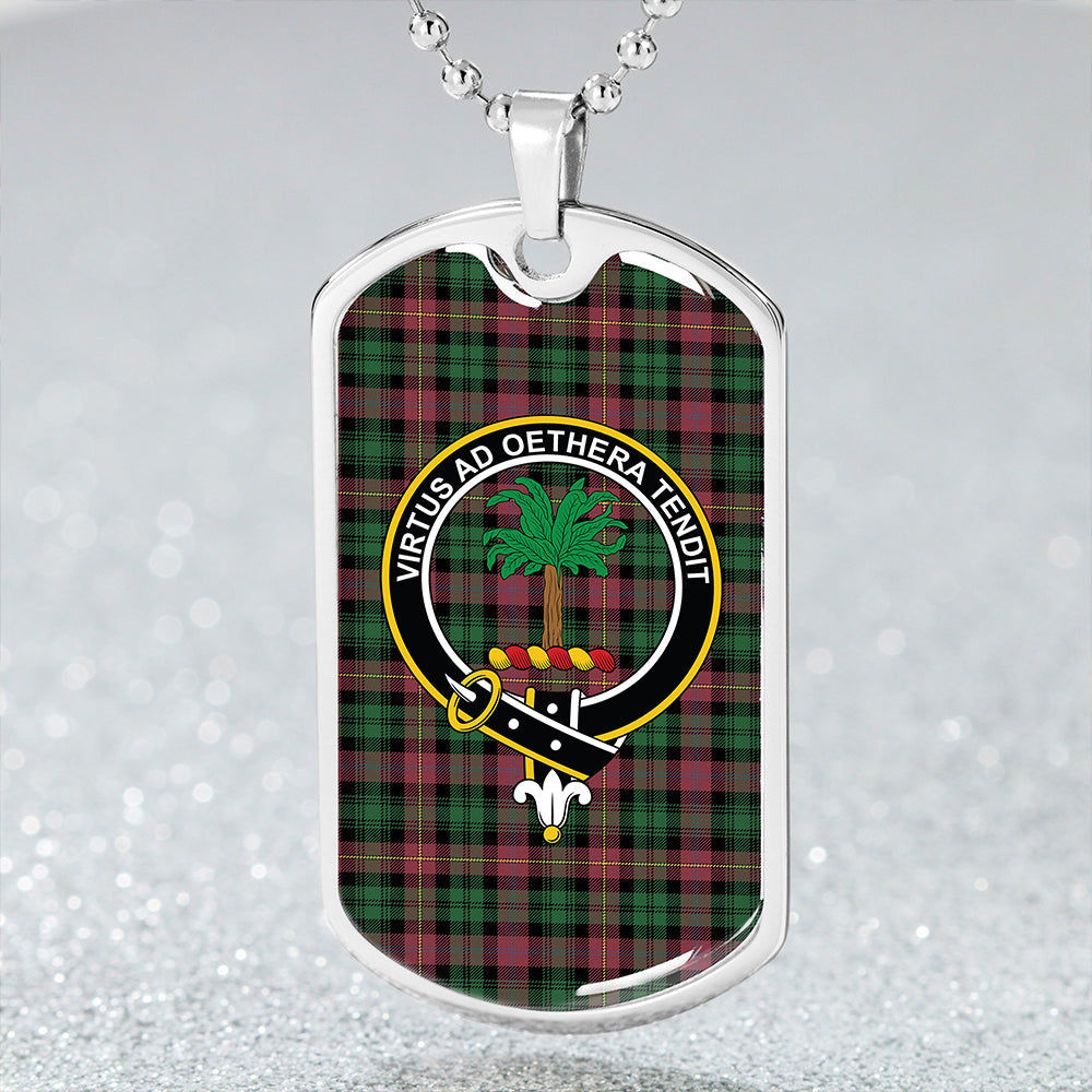 Cairns of Finavon Ancient Clan Badge Classic Tartan Dog Tag Necklace