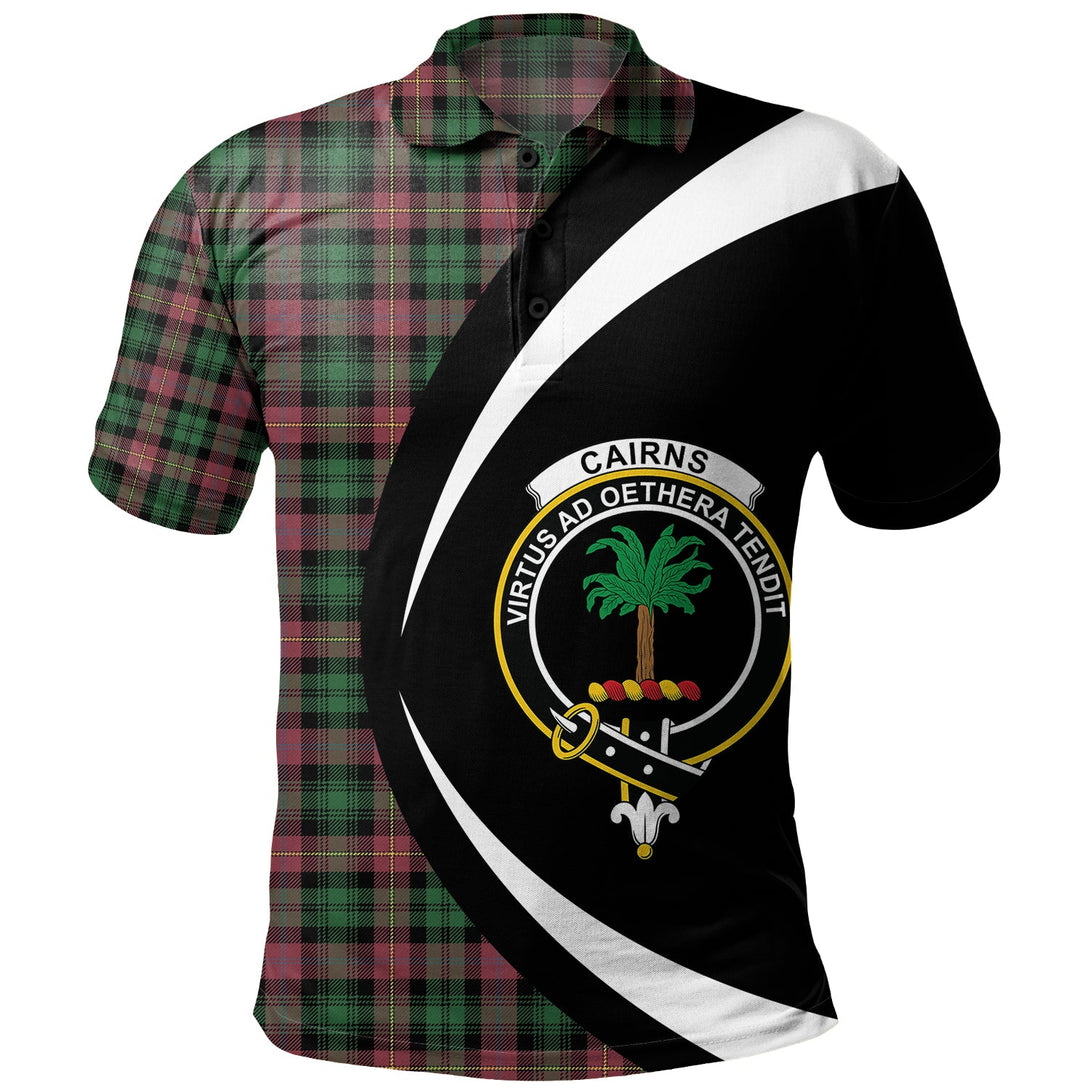 Cairns of Finavon Ancient Clan Badge Tartan Polo Shirt Circle Style Personalized