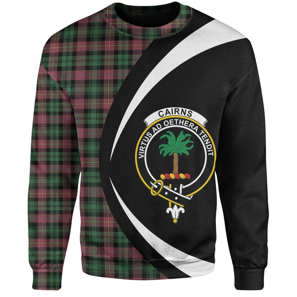 Cairns of Finavon Ancient Clan Badge Tartan Sweatshirt Circle Style Personalized