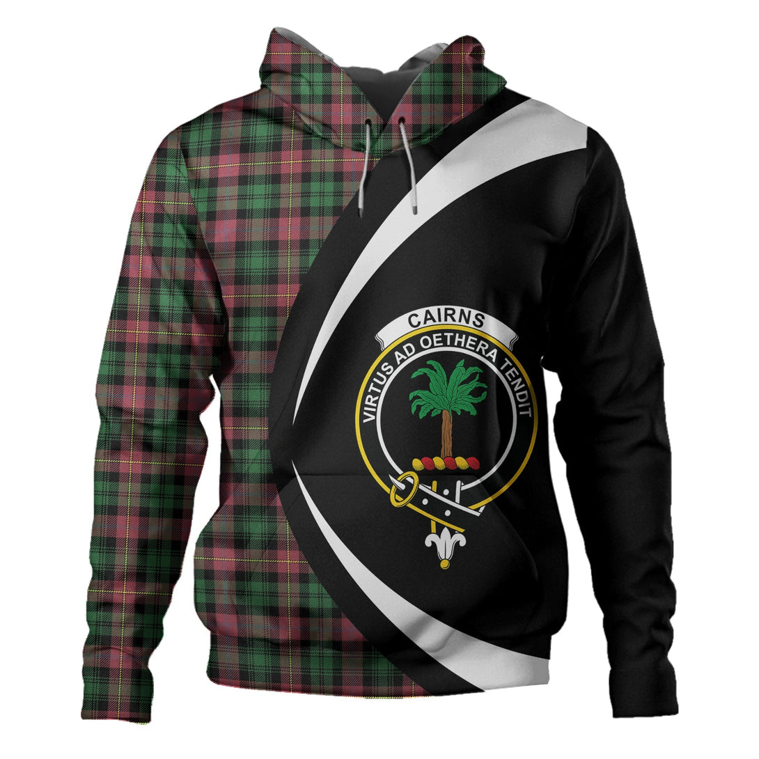 Cairns of Finavon Ancient Clan Badge Tartan Hoodie Circle Style