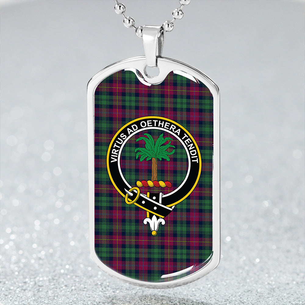 Cairns of Finavon Modern Clan Badge Classic Tartan Dog Tag Necklace