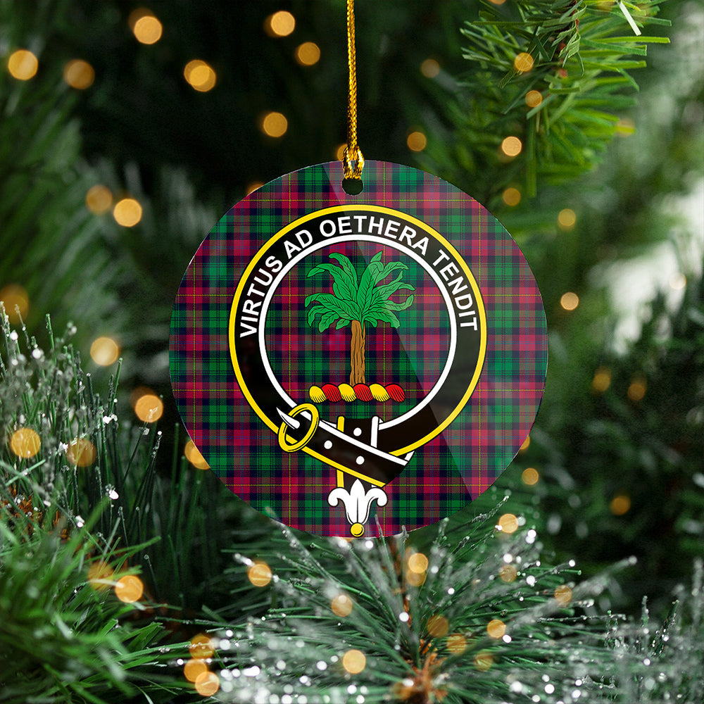 Cairns of Finavon Modern Clan Badge Tartan Plastic Christmas Ornaments