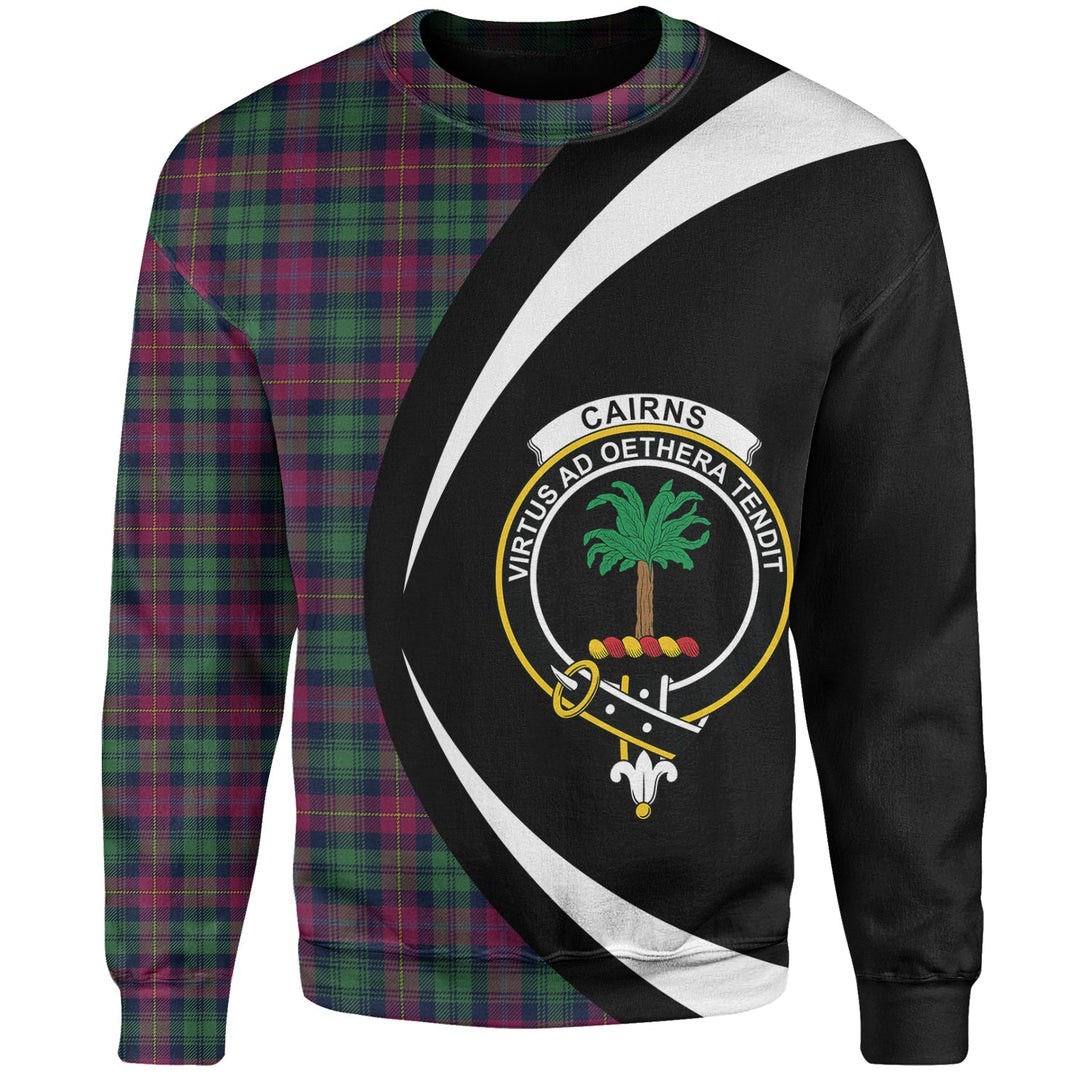 Cairns of Finavon Modern Clan Badge Tartan Sweatshirt Circle Style Personalized