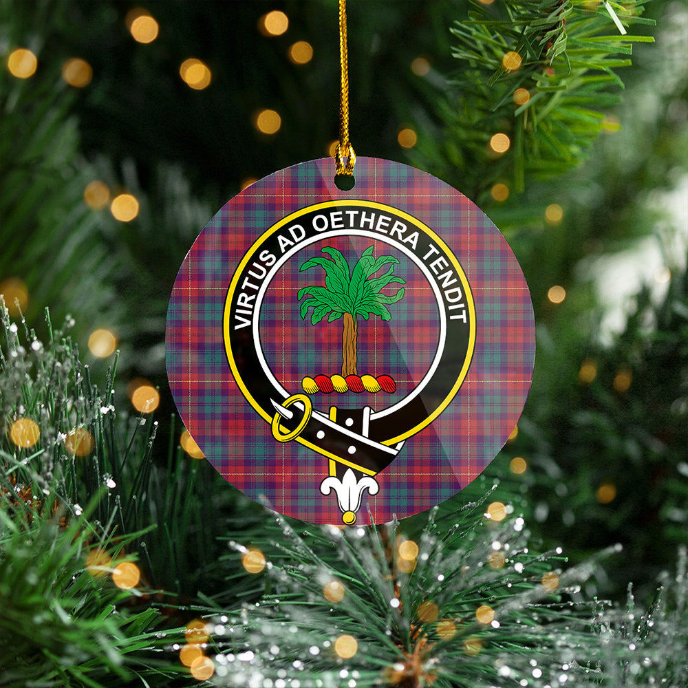 Cairns of Finavon Weathered Clan Badge Tartan Plastic Christmas Ornaments