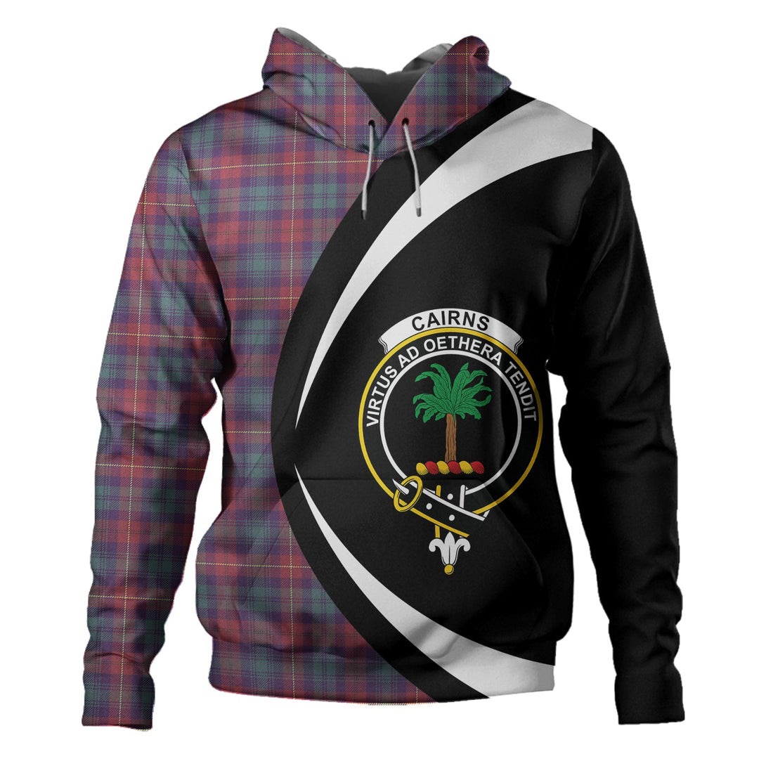 Cairns of Finavon Weathered Clan Badge Tartan Hoodie Circle Style