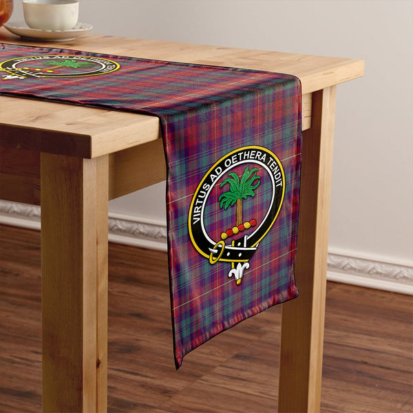 Cairns of Finavon Weathered Clan Badge Tartan Table Runner