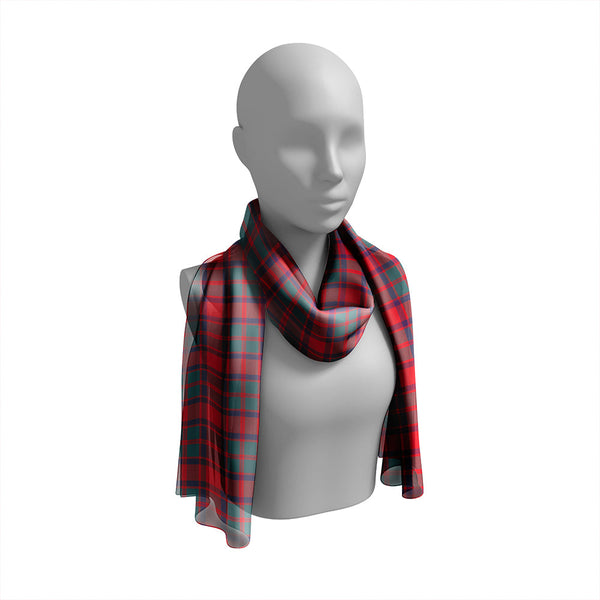 Caledonian Weathered Tartan Classic Silk Habotai Long Scarf