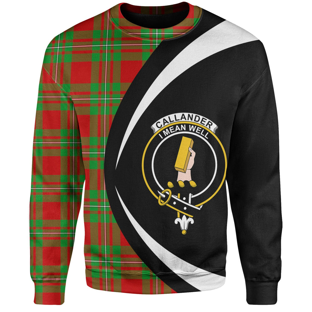 Callander Clan Badge Tartan Sweatshirt Circle Style Personalized