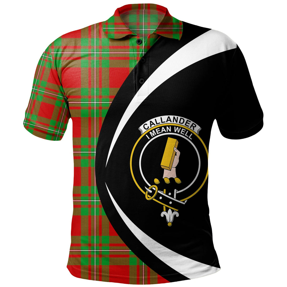 Callander Clan Badge Tartan Polo Shirt Circle Style Personalized