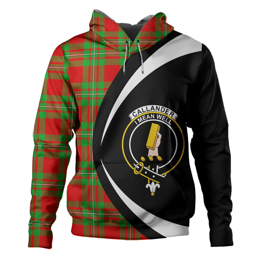 Callander Clan Badge Tartan Hoodie Circle Style