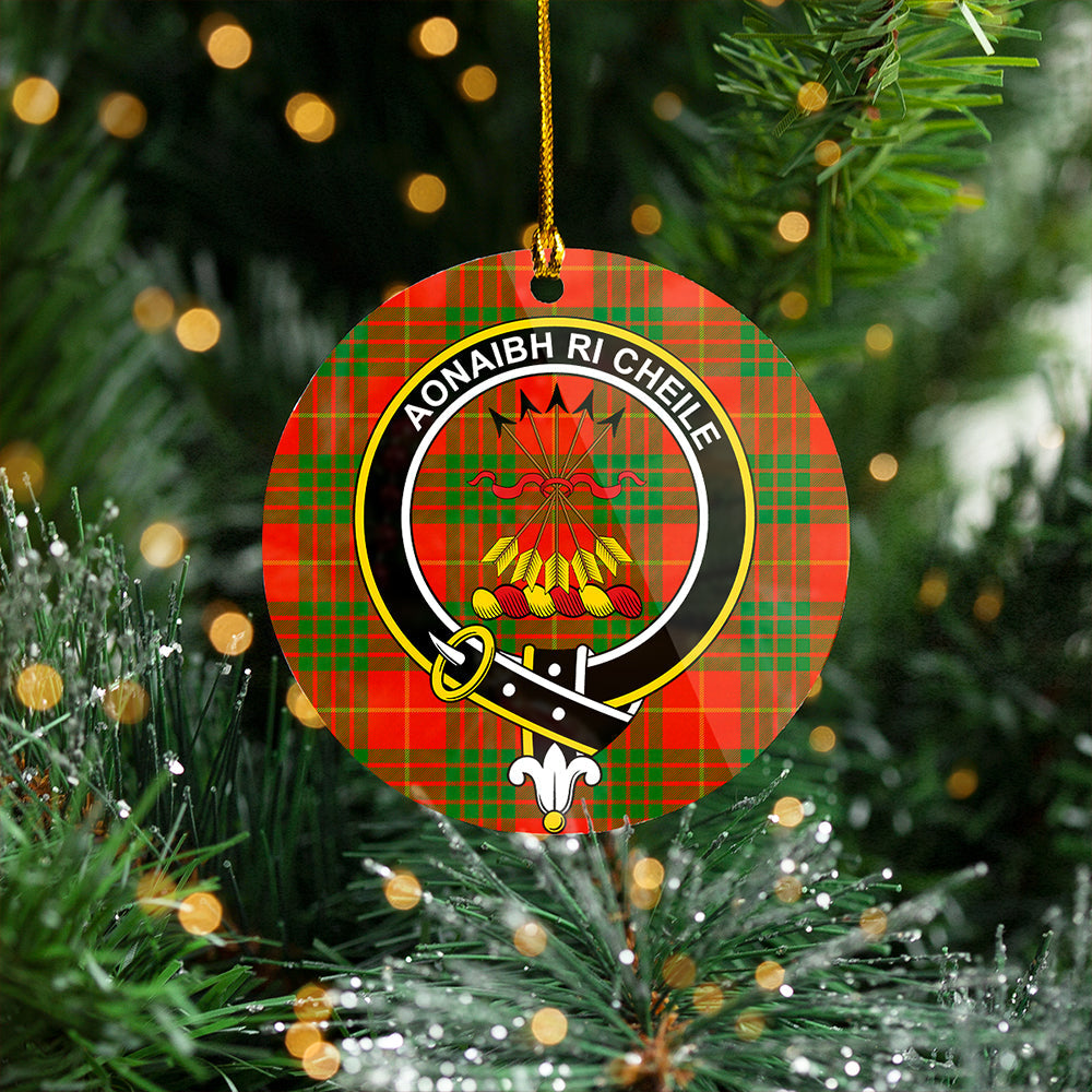 Cameron Ancient Clan Badge Tartan Plastic Christmas Ornaments