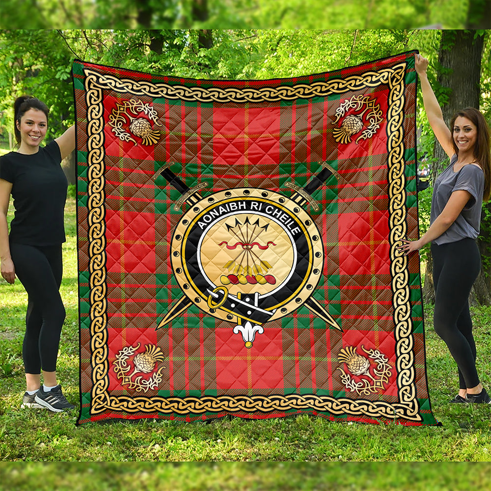 Cameron Ancient Clan Badge Tartan Premium Quilt Celtic Shield