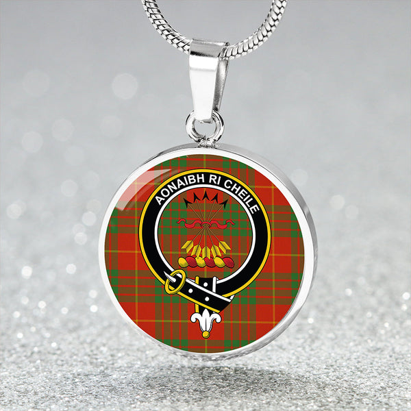 Cameron Ancient Clan Badge Tartan Classic Circle Necklace