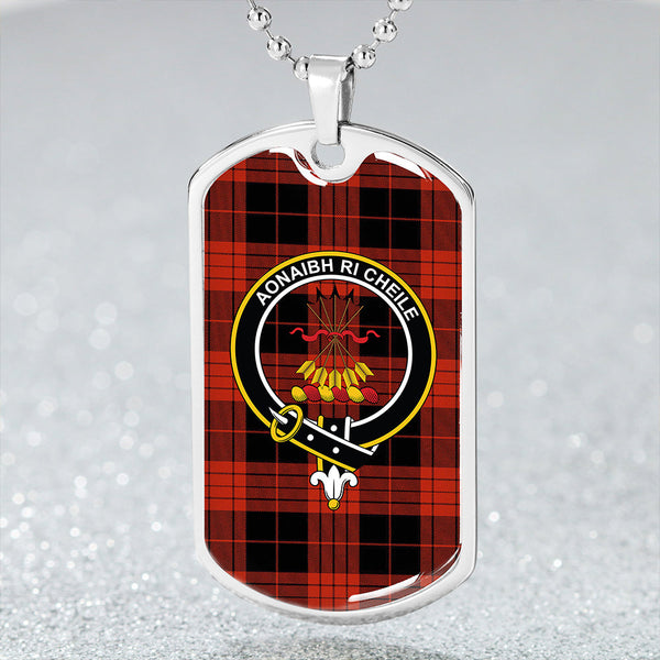 Cameron Black & Red Ancient 2 Clan Badge Classic Tartan Dog Tag Necklace