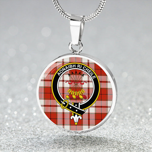 Cameron Hose Ancient 2 Clan Badge Tartan Classic Circle Necklace