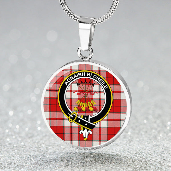 Cameron Hose Modern 2 Clan Badge Tartan Classic Circle Necklace