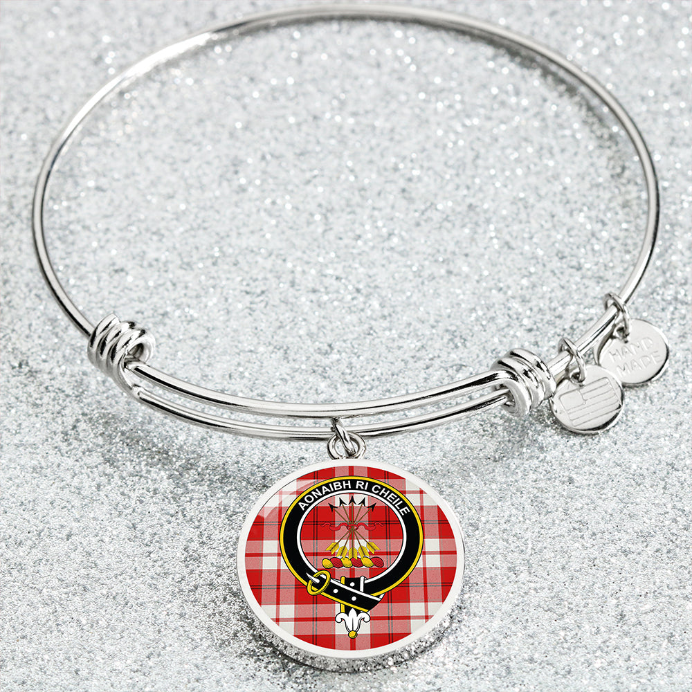 Cameron Hose #2 Modern 2 Clan Badge Tartan Classic Circle Bangle