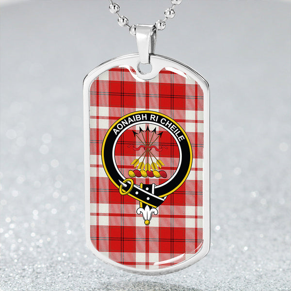 Cameron Hose #2 Modern 2 Clan Badge Classic Tartan Dog Tag Necklace