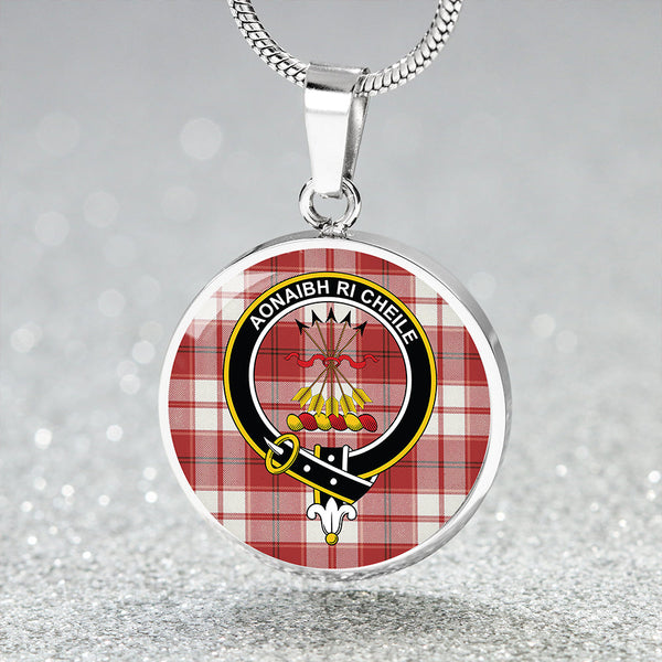 Cameron Hose #2 Weathered 2 Clan Badge Tartan Classic Circle Necklace