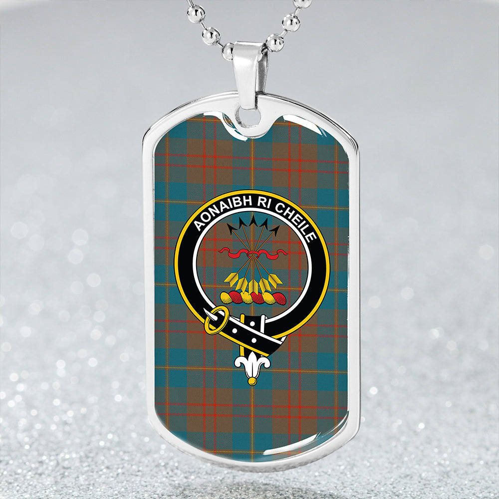 Cameron Hunting Ancient 2 Clan Badge Classic Tartan Dog Tag Necklace