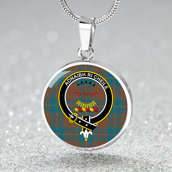 Cameron Hunting Ancient 2 Clan Badge Tartan Classic Circle Necklace