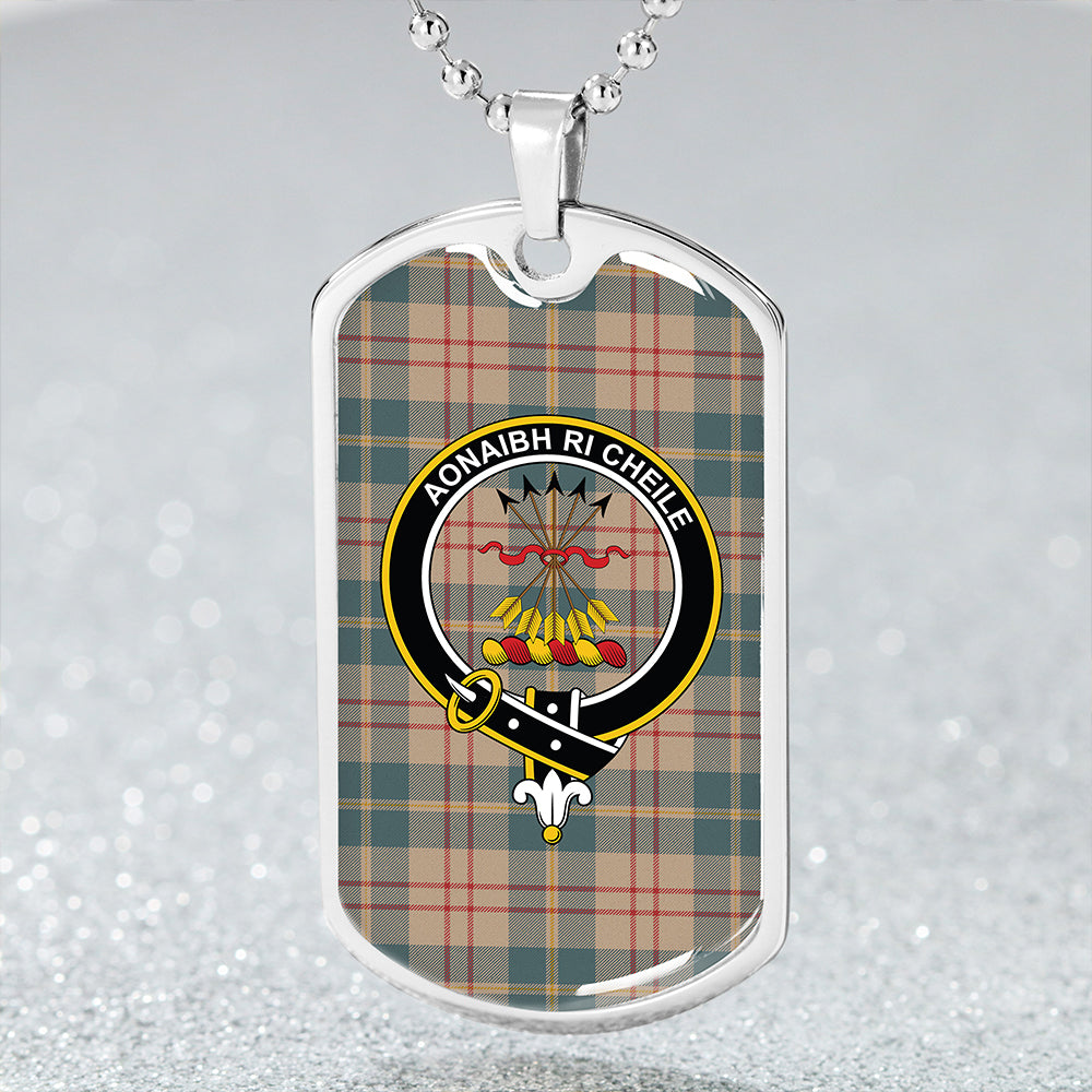 Cameron Hunting Weathered 2 Clan Badge Classic Tartan Dog Tag Necklace