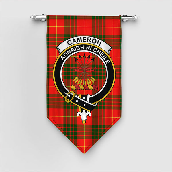 Cameron Modern Tartan Classic Crest Gonfalon