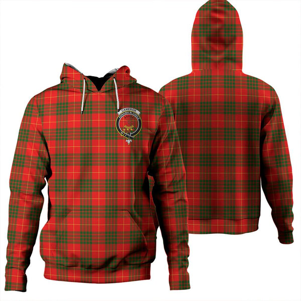 Cameron Modern Tartan Classic Crest Hoodie