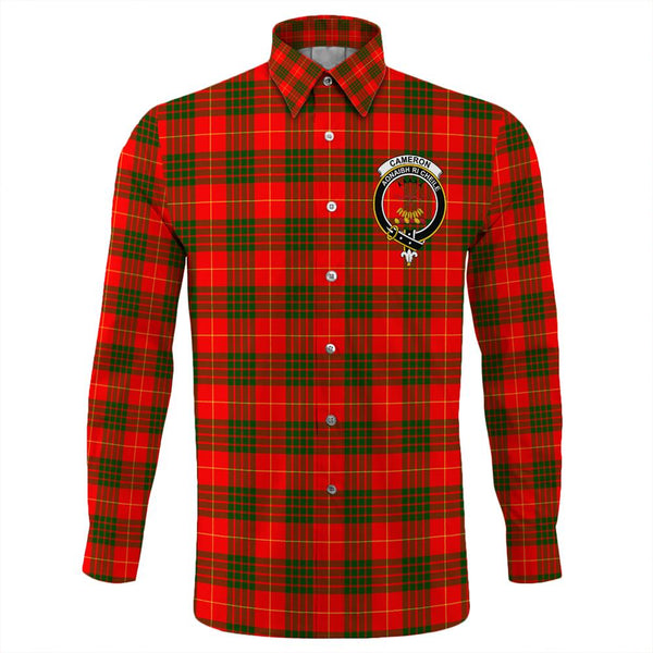 Cameron Modern Tartan Classic Crest Long Sleeve Button Shirt