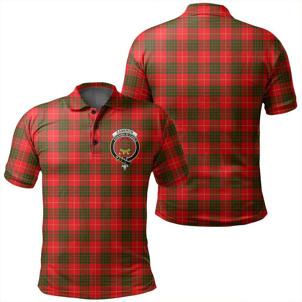 Cameron Modern Tartan Classic Crest Polo Shirt