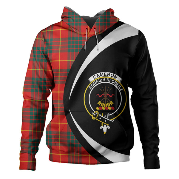 Cameron Modern 2 Clan Badge Tartan Hoodie Circle Style