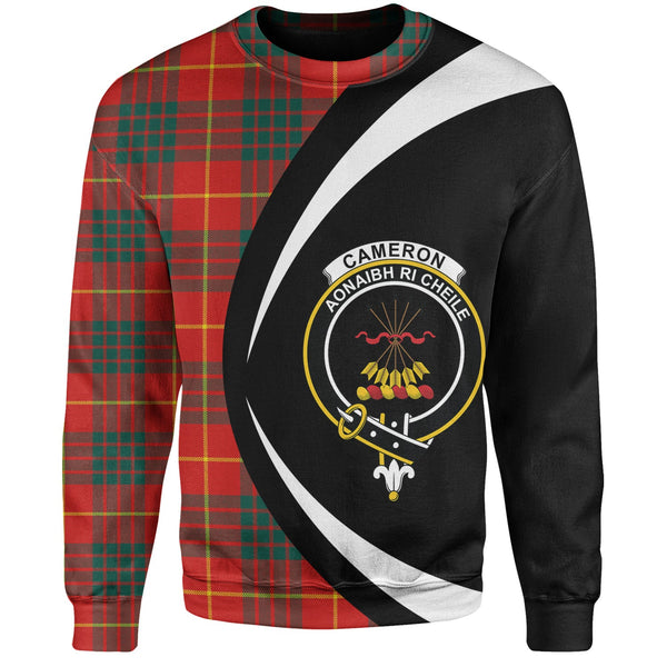 Cameron Modern 2 Clan Badge Tartan Sweatshirt Circle Style Personalized