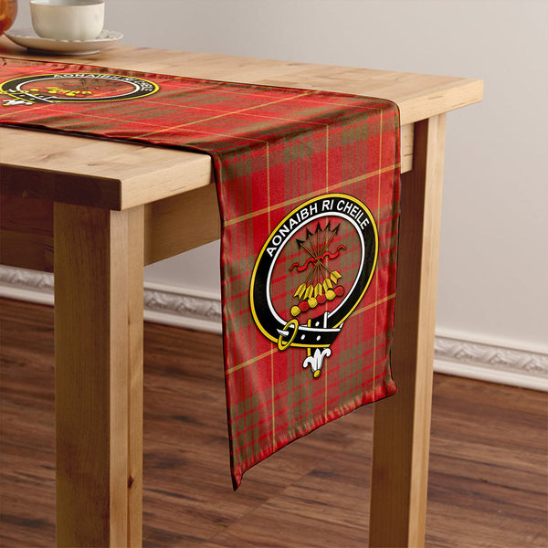 Cameron Weathered 2 Clan Badge Tartan Table Runner