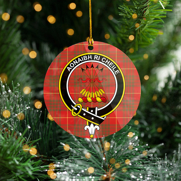 Cameron Weathered 2 Clan Badge Tartan Plastic Christmas Ornaments