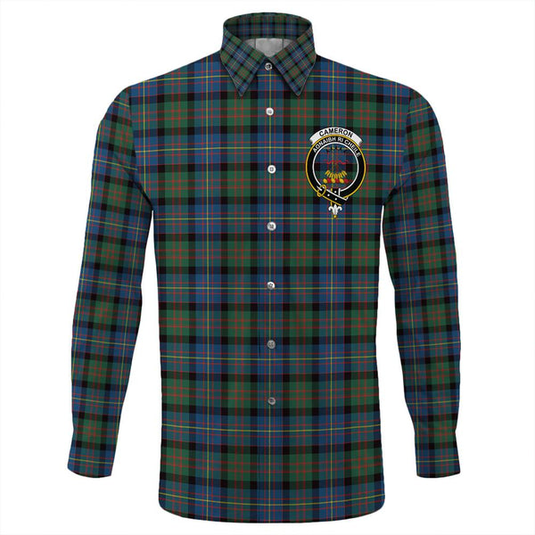 Cameron of Erracht Ancient Tartan Classic Crest Long Sleeve Button Shirt