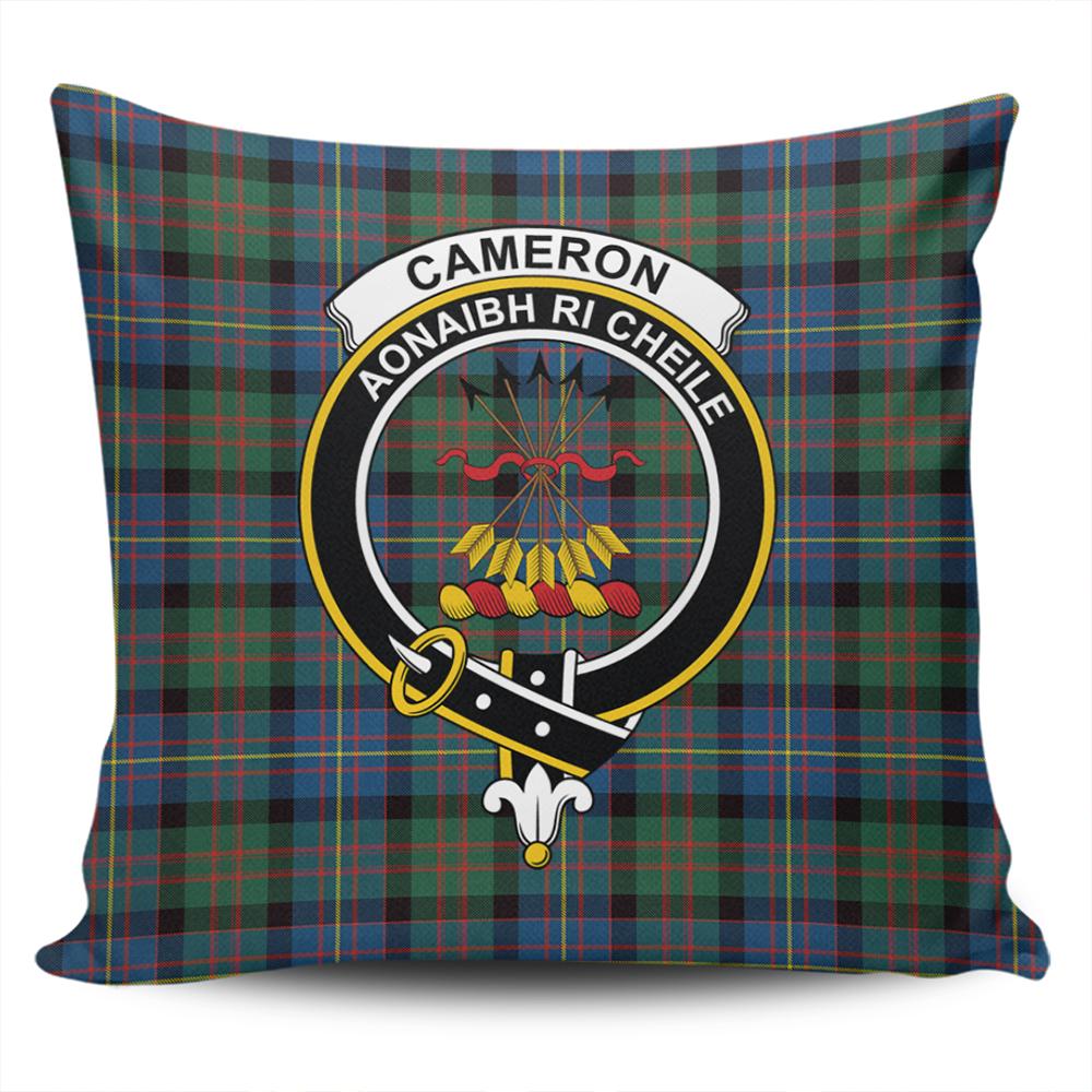 Cameron of Erracht Ancient Tartan Classic Crest Pillow Cover