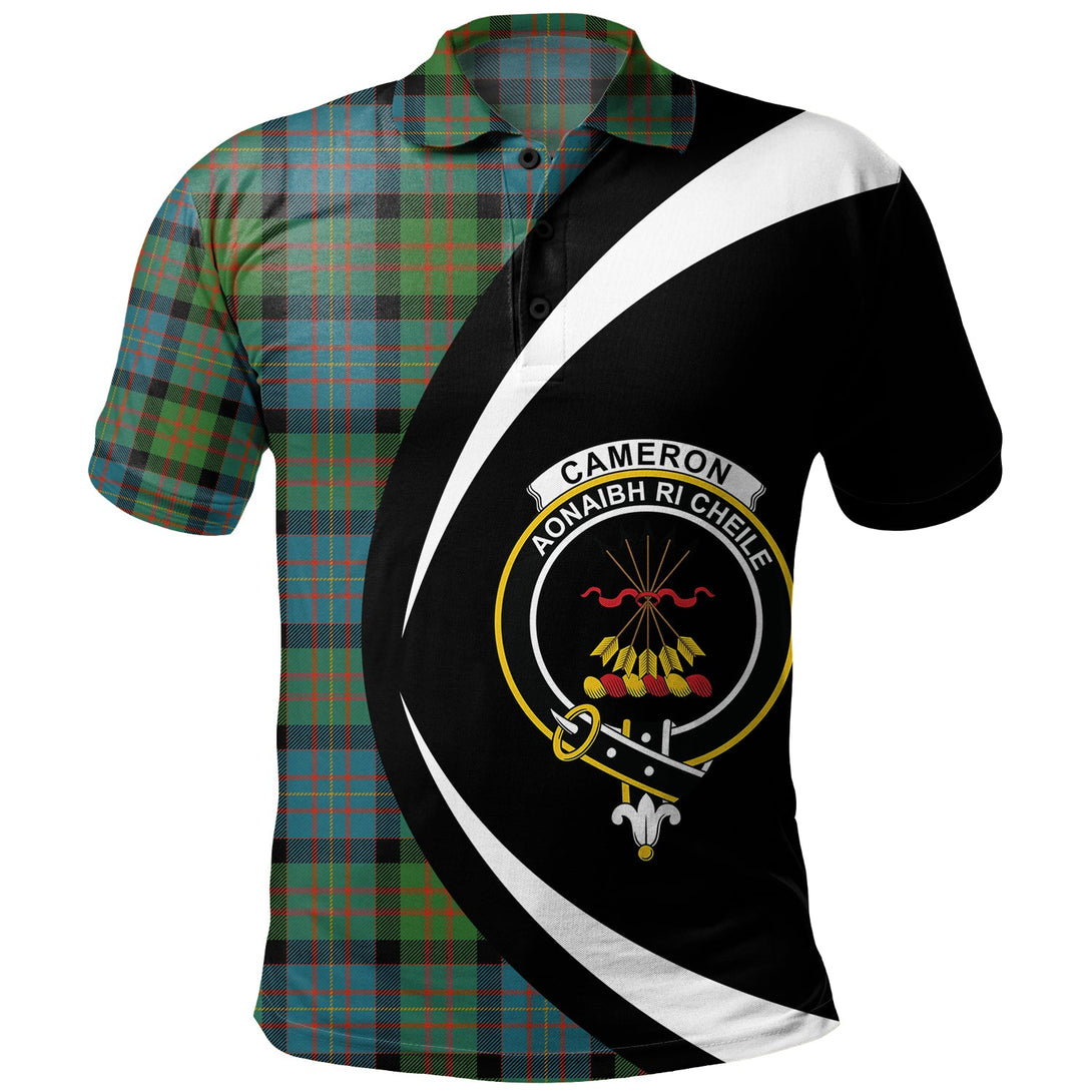 Cameron of Erracht Ancient 2 Clan Badge Tartan Polo Shirt Circle Style Personalized