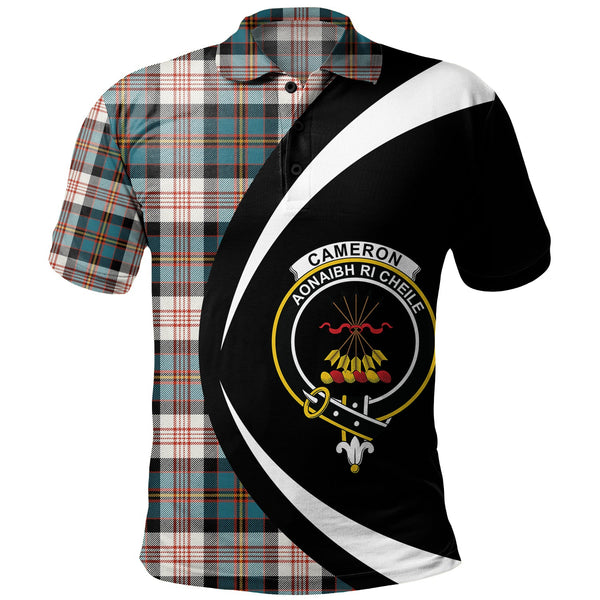 Cameron of Erracht Dress Ancient 2 Clan Badge Tartan Polo Shirt Circle Style Personalized