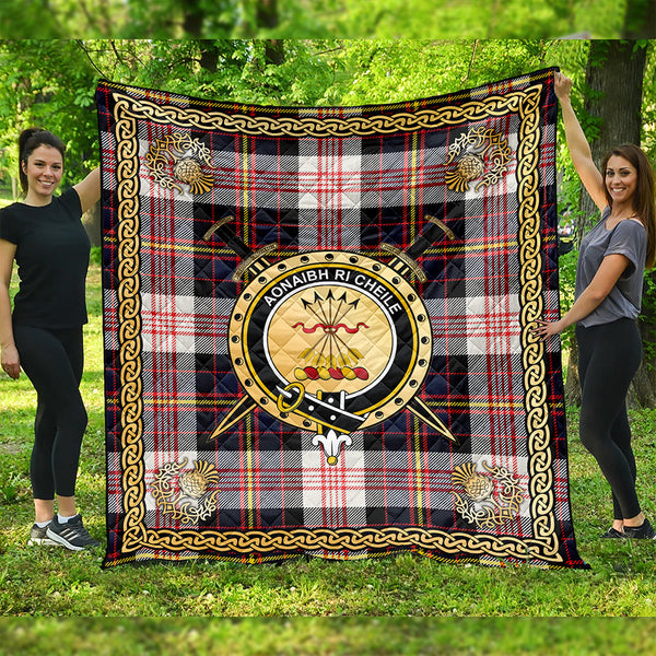 Cameron of Erracht Dress Modern 2 Clan Badge Tartan Premium Quilt Celtic Shield