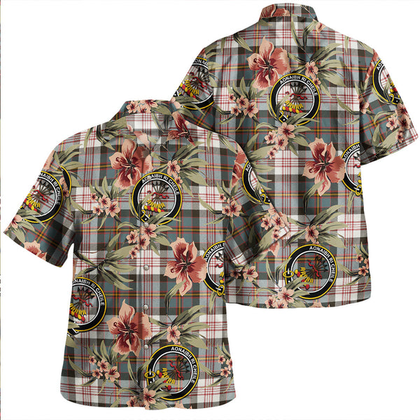 Cameron of Erracht Dress Weathered 2 Clan Badge Tartan Aloha Hawaiian Shirt Tropical Old Style