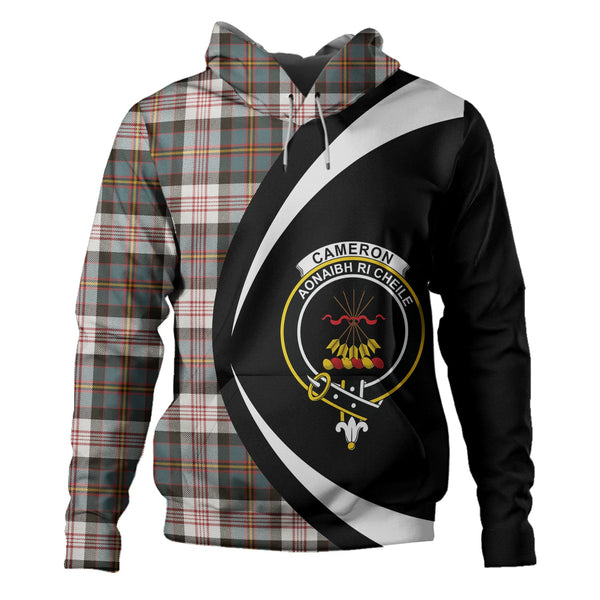 Cameron of Erracht Dress Weathered 2 Clan Badge Tartan Hoodie Circle Style