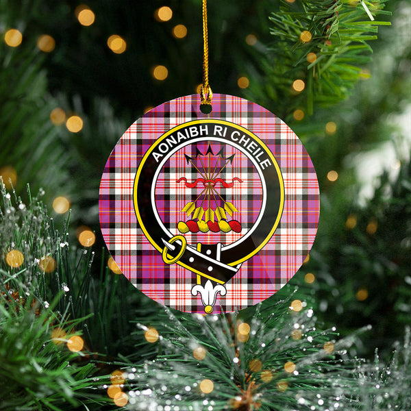 Cameron of Erracht Dress #2 Ancient 2 Clan Badge Tartan Plastic Christmas Ornaments